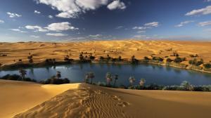 Desert Oasis Water Landscape Cgi 3d Gallery wallpaper thumb