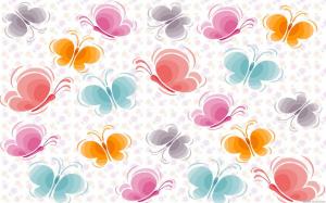Butterfly pattern vector background wallpaper thumb