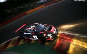 Audi R8 Race Car Motion Blur HD wallpaper thumb
