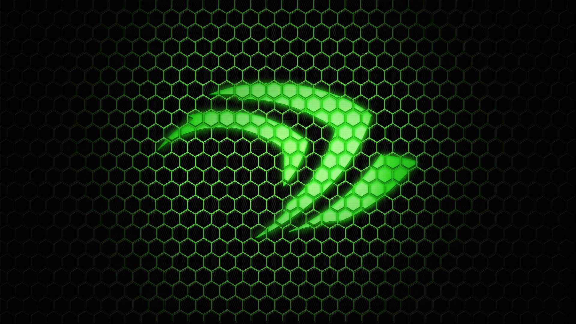 Green Nvidia logo, hexagon background wallpaper | other | Wallpaper Better