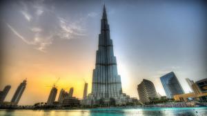 Amazing buildings, Burj Khalifa, Dubai, sunset wallpaper thumb