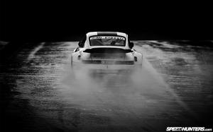 Porsche Nurburgring Track Race Track BW HD wallpaper thumb