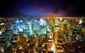 New York City by night wallpaper thumb