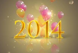 Happy New Year 2014 Toy balloon wallpaper thumb