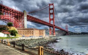 Golden Gate Bridge Bridge San Francisco HDR HD wallpaper thumb