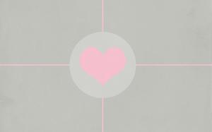 Portal Companion Cube Heart Grey Gray HD wallpaper thumb