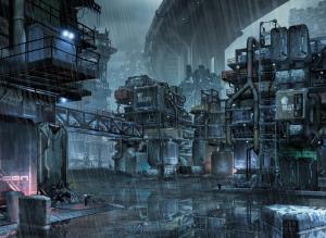Cyberpunk, Futuristic, Rain, Architecture wallpaper thumb