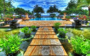 paradise pool HD wallpaper thumb
