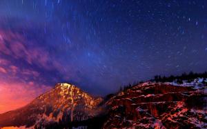 Orionid Meteor Shower Over The Mountain wallpaper thumb