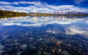 USA, Wyoming, National Park Grand Teton, Lake Jackson, water reflection wallpaper thumb