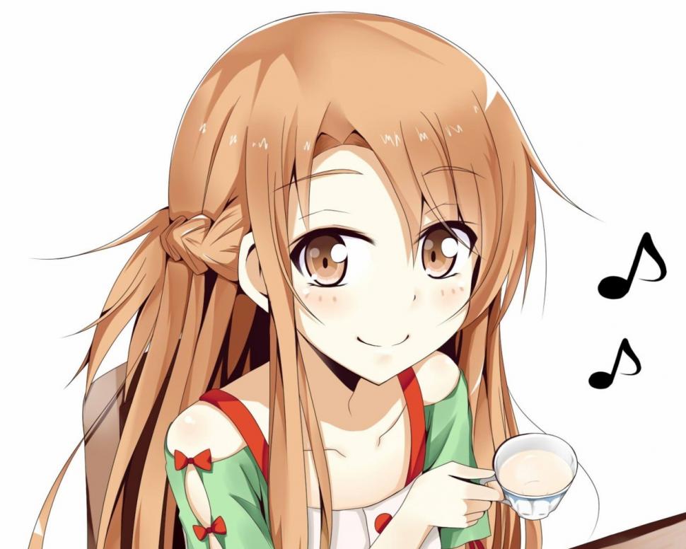 Yuuki Asuna, Sword Art Online, Tea, Cup, Anime Girl, Anime wallpaper,yuuki asuna wallpaper,sword art online wallpaper,tea wallpaper,cup wallpaper,anime girl wallpaper,anime wallpaper,1280x1024 wallpaper