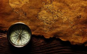 Map and Compass wallpaper thumb