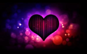 Dark purple heart love wallpaper thumb