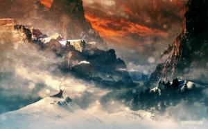 Hobbit Mountains HD wallpaper thumb
