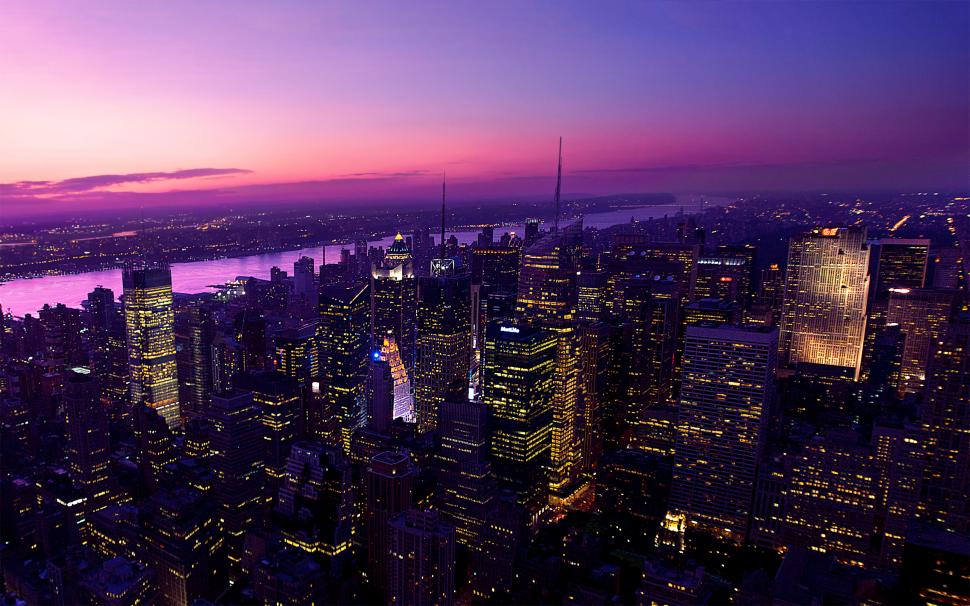Twilight in New York City wallpaper,twilight HD wallpaper,city HD wallpaper,york HD wallpaper,2560x1600 wallpaper