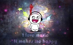 I love music, It makes me happy wallpaper thumb