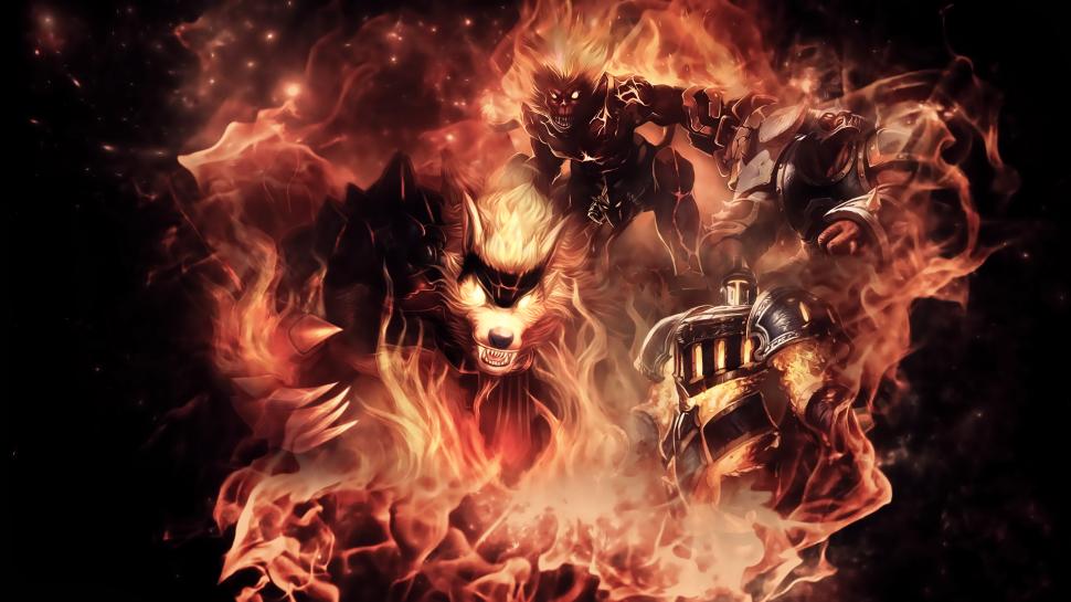 League of Legends Warwick Fire HD wallpaper,video games HD wallpaper,fire HD wallpaper,league HD wallpaper,legends HD wallpaper,warwick HD wallpaper,1920x1080 wallpaper