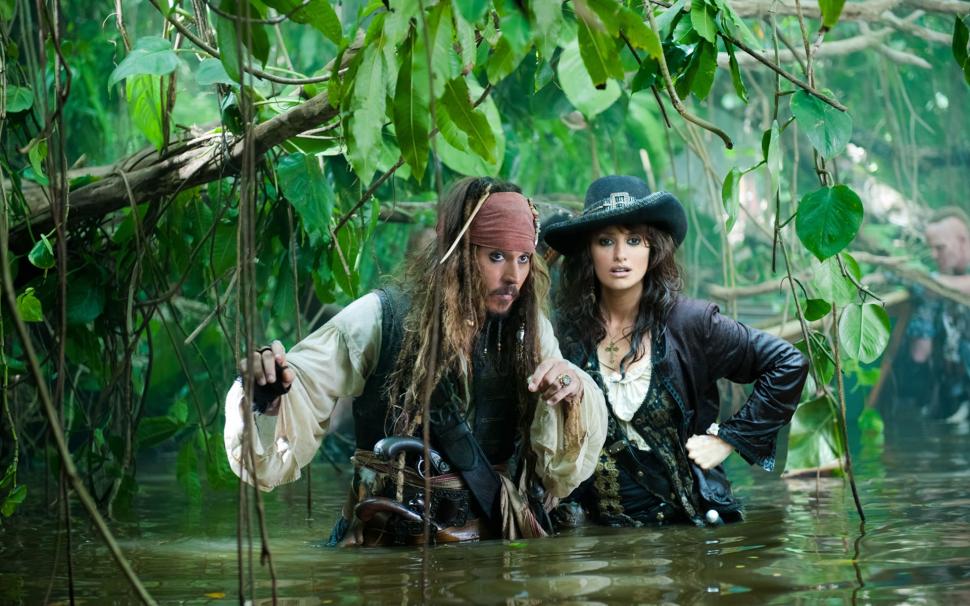 Jack Sparrow and Angelica wallpaper,pirates HD wallpaper,stranger tides HD wallpaper,pirates of the caribbean HD wallpaper,1920x1200 wallpaper