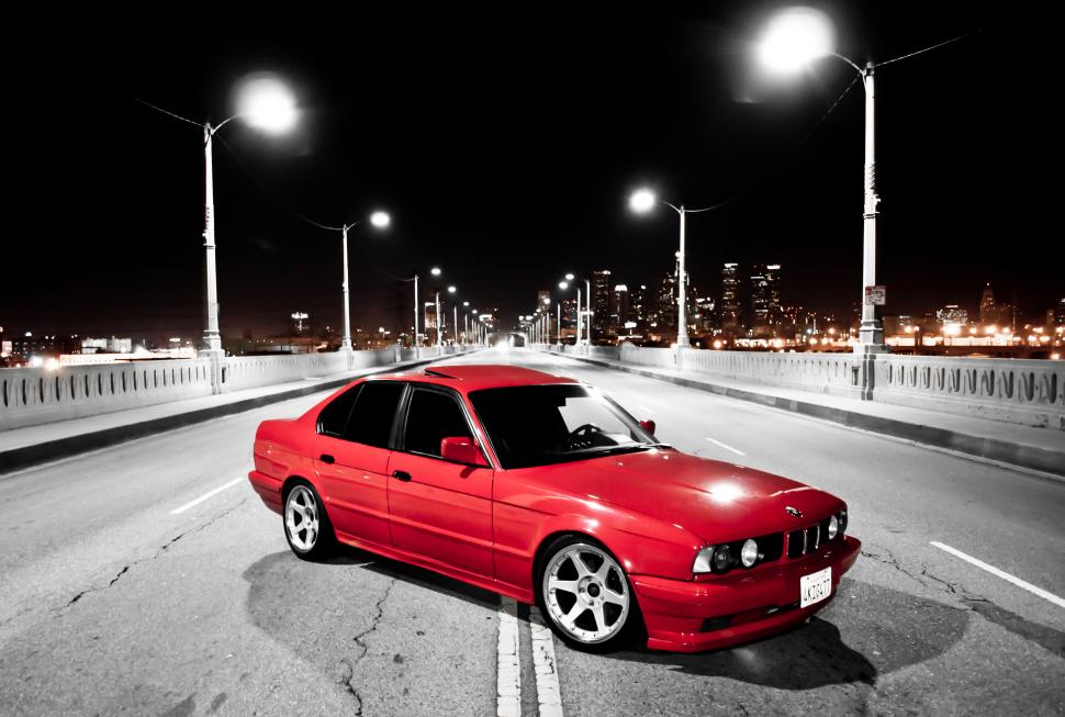BMW, E34, 520i, red wallpaper,bmw HD wallpaper,e34 HD wallpaper,520i HD wallpaper,Red HD wallpaper,bridge HD wallpaper,Night HD wallpaper,city HD wallpaper,4034x2716 wallpaper