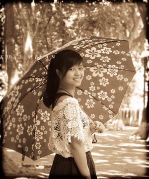 Asian, Women, Smile, Umbrella wallpaper thumb
