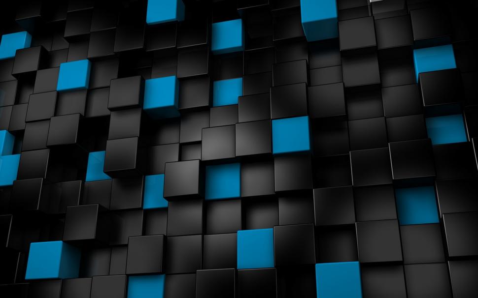 Black & Blue Cubes wallpaper,art HD wallpaper,digital HD wallpaper,abstract HD wallpaper,wall HD wallpaper,1920x1200 wallpaper