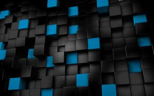 Black & Blue Cubes wallpaper thumb