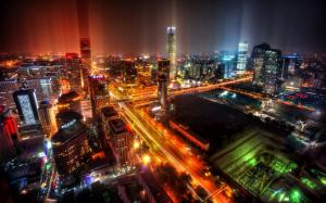 Beijing, China, city, night, skyscrapers wallpaper thumb