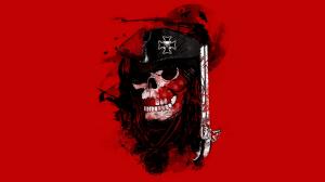 Red Pirate Skull HD wallpaper thumb