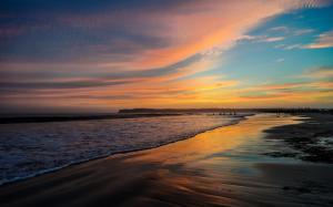 San Diego, California, USA, beach, ocean, sunset wallpaper thumb