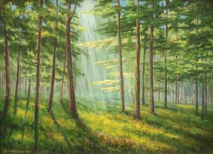 Beech Forest Painting wallpaper thumb
