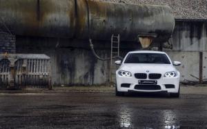 BMW M5 f10 White Car Front Tuning wallpaper thumb