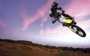 Motocross Bike in Sky HD wallpaper thumb
