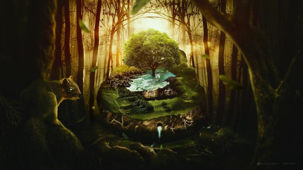 Amazing Jungle Photo Manipulation wallpaper,2560x1440 wallpaper