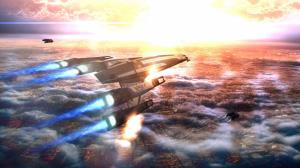 Mass Effect Normandy Spaceships Sunlight HD wallpaper thumb
