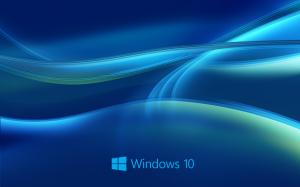 Windows 10 system, abstract blue background wallpaper thumb
