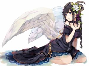 Anime Girls, Wings, Dress wallpaper thumb