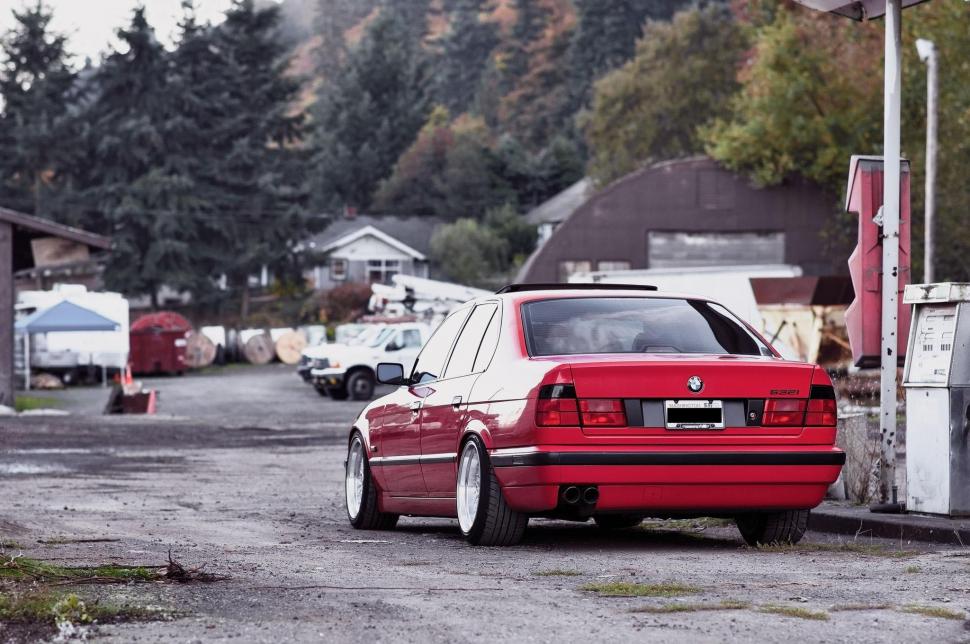 Bmw, e34, 532i, tuning, red, cars, rear view wallpaper,532i HD wallpaper,tuning HD wallpaper,cars HD wallpaper,rear view HD wallpaper,2048x1360 wallpaper