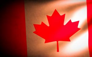 Black Canadian Maple Leaf wallpaper thumb
