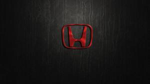 Honda, Japanese Car, Famous Brand, Black, Redn, Logo, Dark Background wallpaper thumb