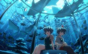 Anime Blue Aquarium HD wallpaper thumb