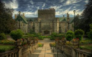 Castle With Beautiful Garden wallpaper thumb