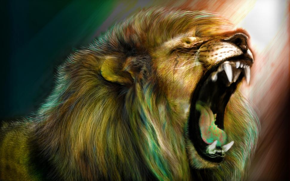 The Lion's Roar wallpaper,lion's HD wallpaper,roar HD wallpaper,artistic HD wallpaper,1920x1200 wallpaper