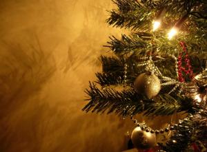 christmas tree, garlands, christmas decorations, jewelry, light, shadow wallpaper thumb