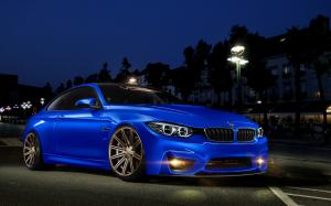 BMW 4 Series M4 blue car wallpaper thumb