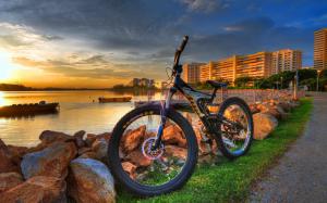 HDR City Bike wallpaper thumb