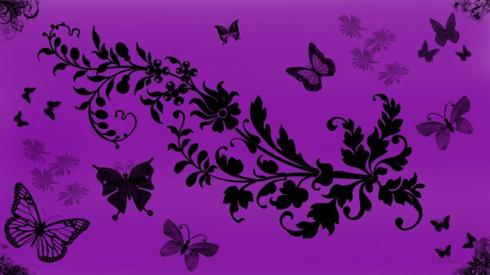 Butterfly Floral Abstract #2 wallpaper,firefox persona HD wallpaper,abstract HD wallpaper,purple HD wallpaper,majenta HD wallpaper,widescreen HD wallpaper,butterflies HD wallpaper,flowers HD wallpaper,3d & abstract HD wallpaper,1920x1080 wallpaper
