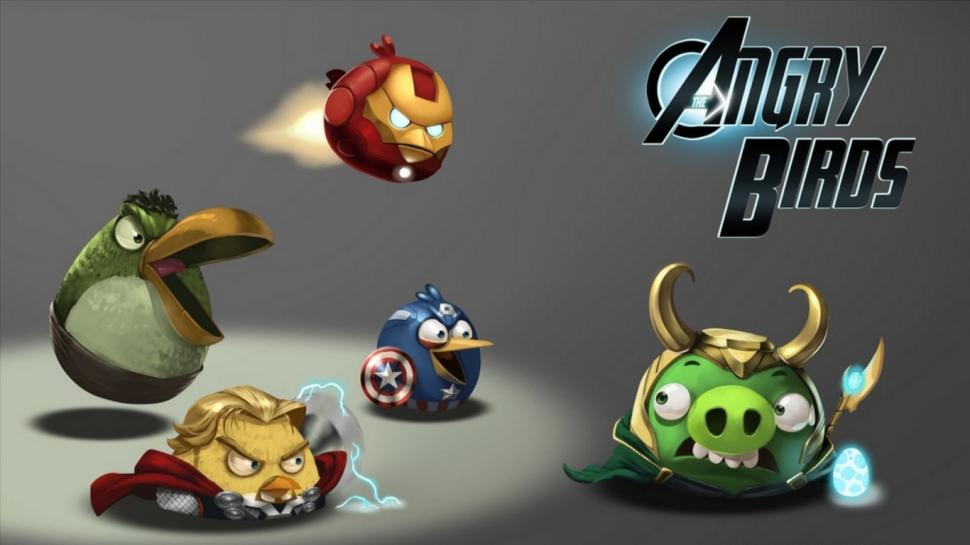 Avengers Angry Birds HD wallpaper,video games wallpaper,birds wallpaper,avengers wallpaper,angry wallpaper,1366x768 wallpaper