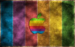 Rainbow Apple wallpaper thumb