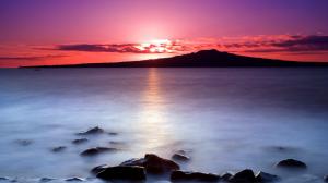 Purple Sunset Above the Water wallpaper thumb
