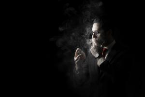 Men, Smoking, Eye Glasses, Watch, Dark Background wallpaper thumb